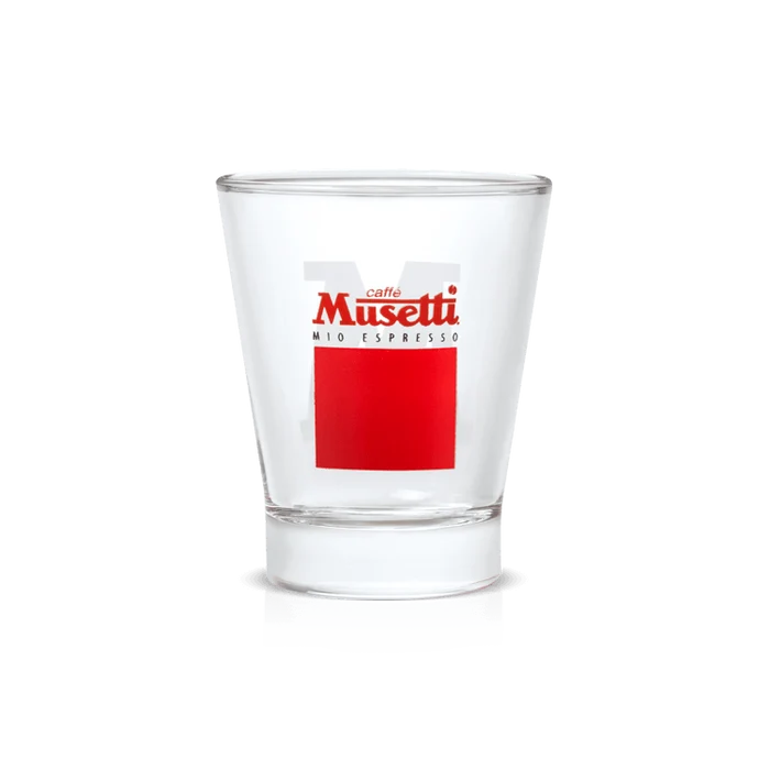 6 verres en verre Coffee Break avec logo Musetti