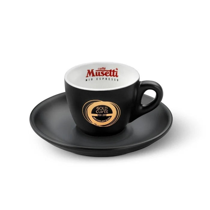 Set de 6 tasses à café Musetti avec soucoupes - Gold Cuvée