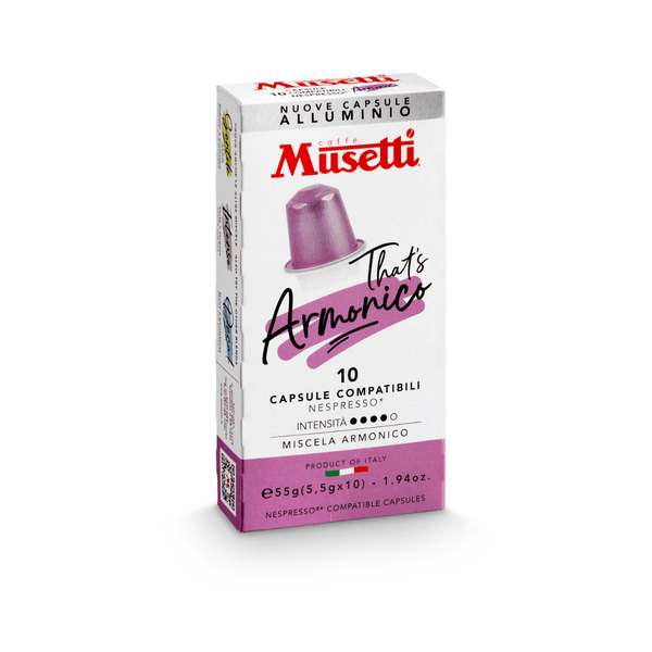 Capsules de café en aluminium compatibles Nespresso* Musetti - Mélange Armonico