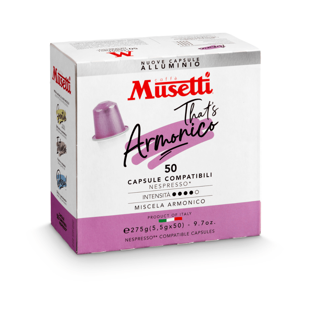 Capsules de café en aluminium compatibles Nespresso* Musetti - Mélange Armonico