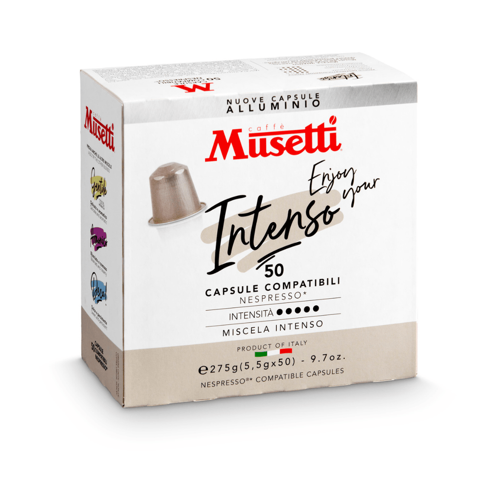 Capsules de café en aluminium compatibles Nespresso* Musetti - Mélange Intenso